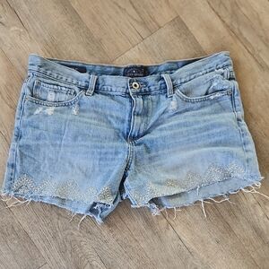 Lucky Brand Light Blue Jean Shorts with Embellishments